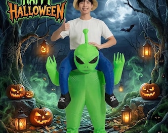 Adult Riding on Alien Inflatable Costume Party Halloween Costume Cosplay for man Women