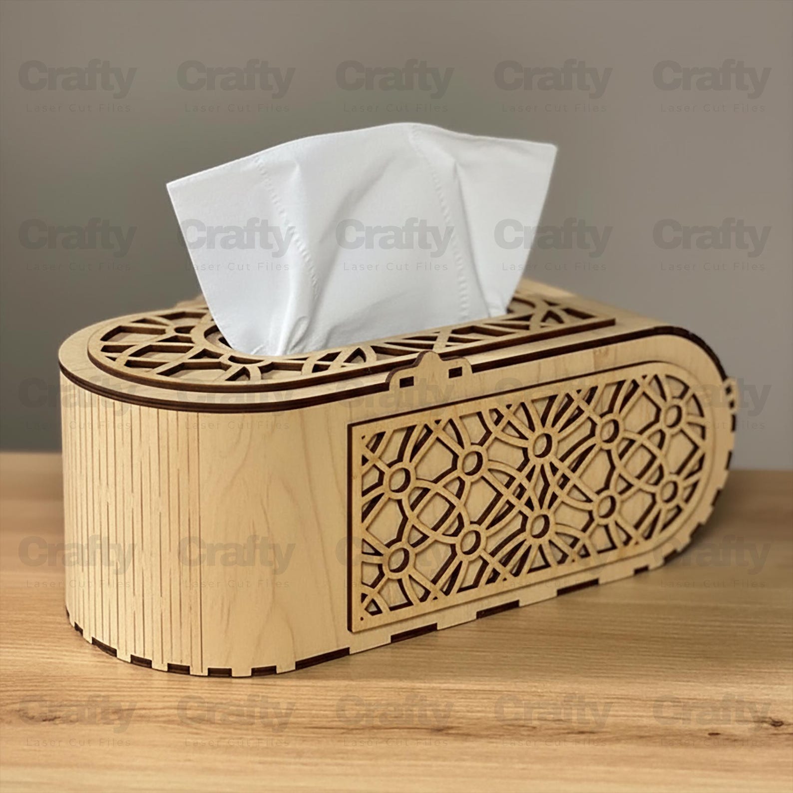 Tissue Box Svg File Laser Cut Wooden Tissue Box SVG File Glowforge Organizer Puzzle Files ...