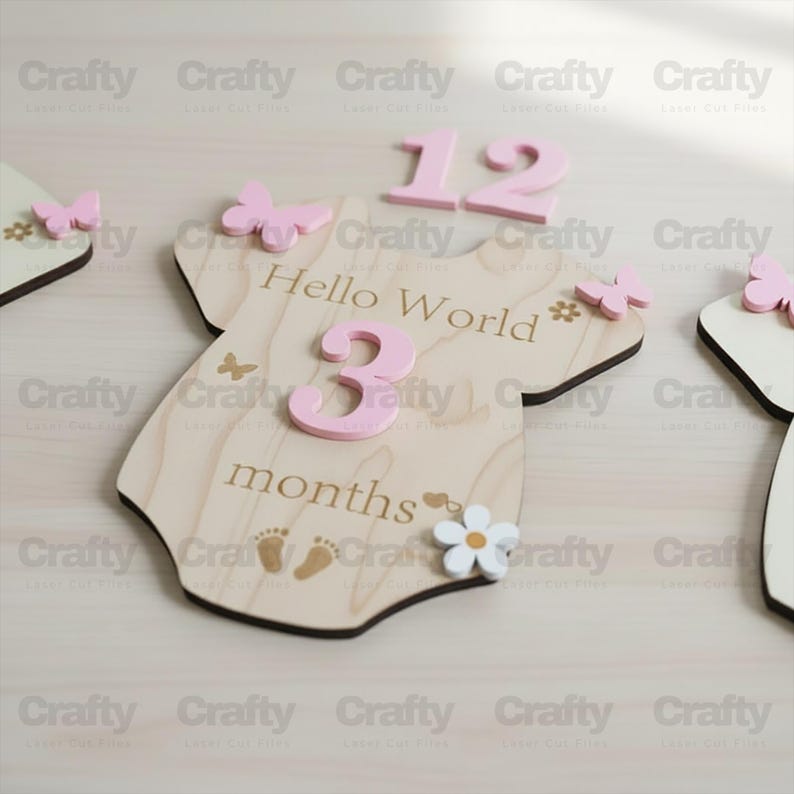 Laser Cut Jumpsuit Milestone Keepsake SVG File Glowforge Butterfly ...