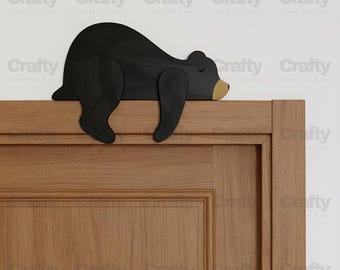 Laser cut Bear Trim Door Corner svg file Glowforge Room wall decor dxf eps cdr ai pdf cnc vector pattern template