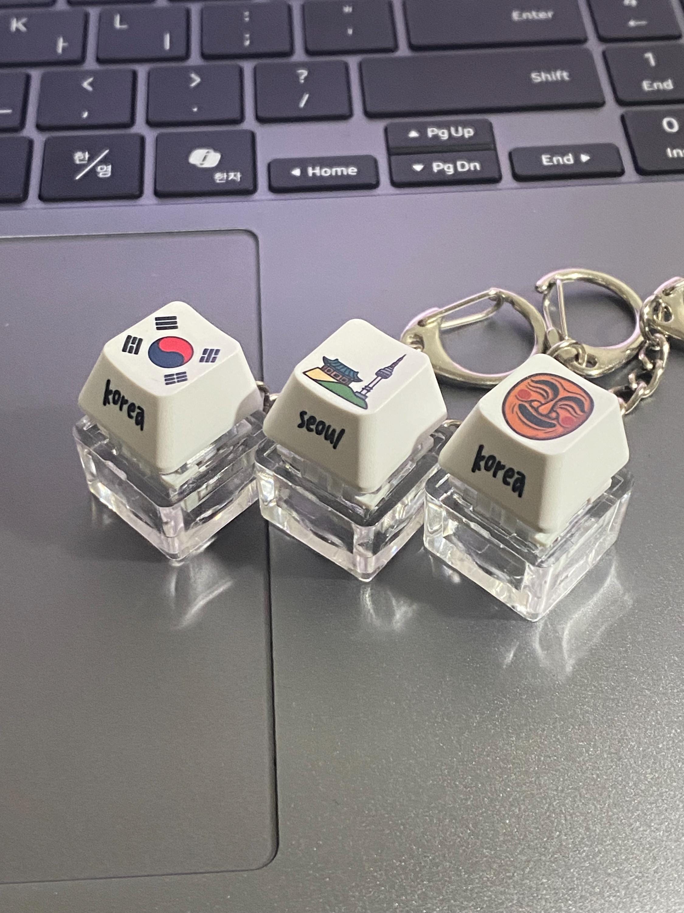 Korean Keycap Fidget Kechains | Seoul & Korean Culture Design - Etsy