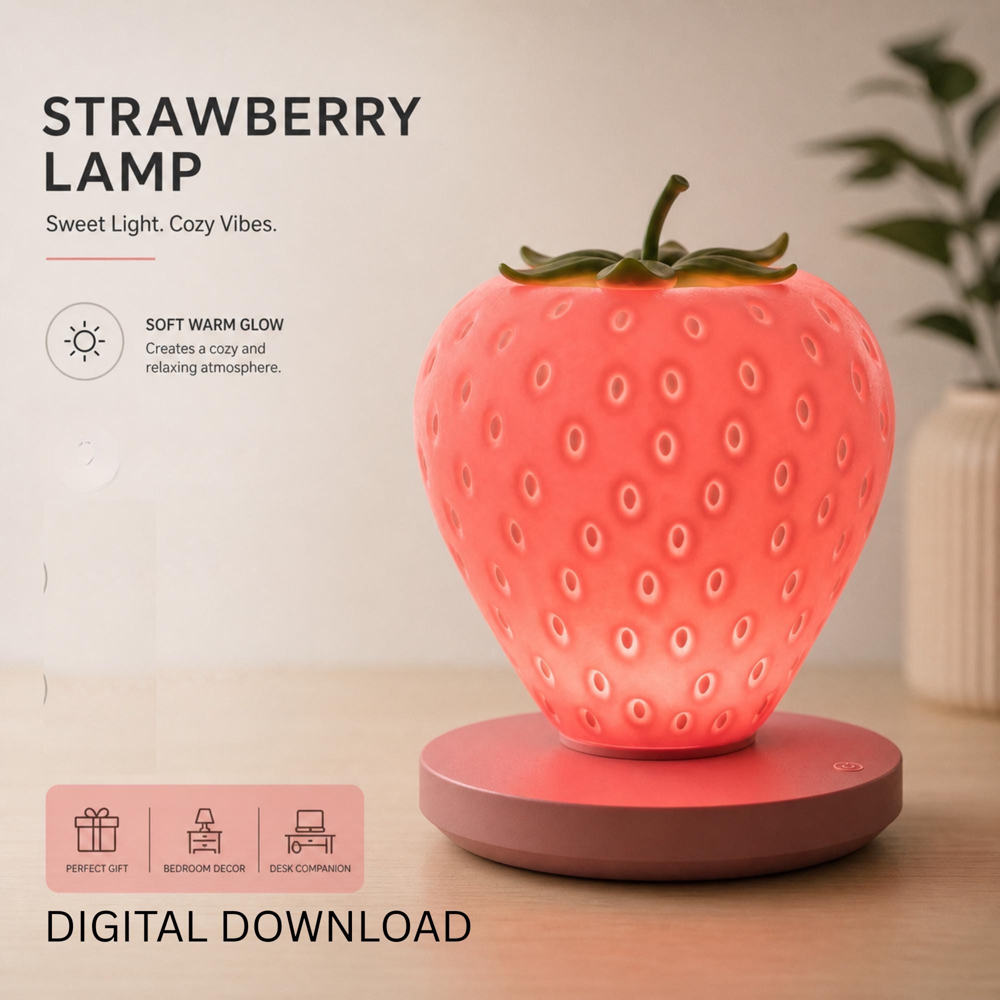 いちごガーランドランプ いちごガーランドランプ Strawberry String Lights | Aesthetic Room Decor