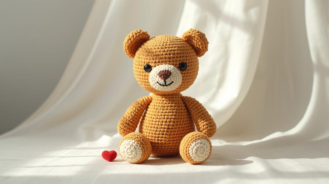 Crochet Teddy Bear Pattern Low Sew Amigurumi PDF Beginner Gift - Etsy