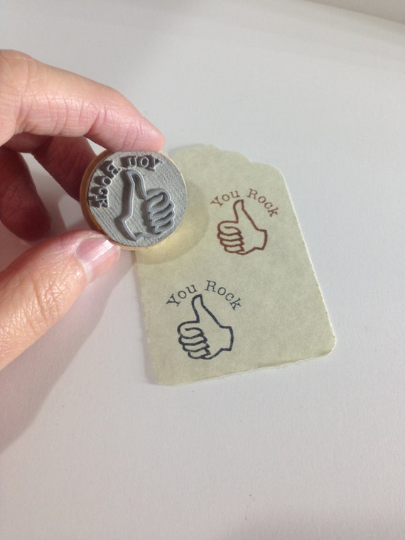 Items similar to You Rock Rubber Stamp on Etsy