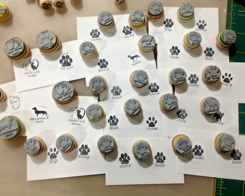 Personalized Paw Print Stamp dog, cat image 6