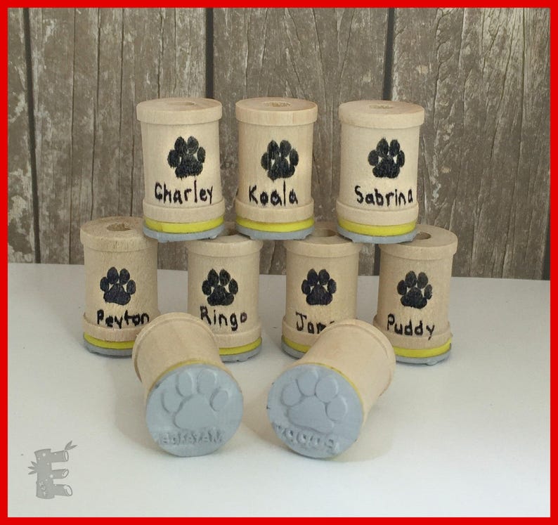 Personalized Paw Print Stamp dog, cat image 3
