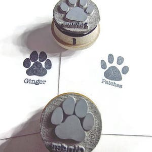 Personalized Paw Print Stamp dog, cat image 2