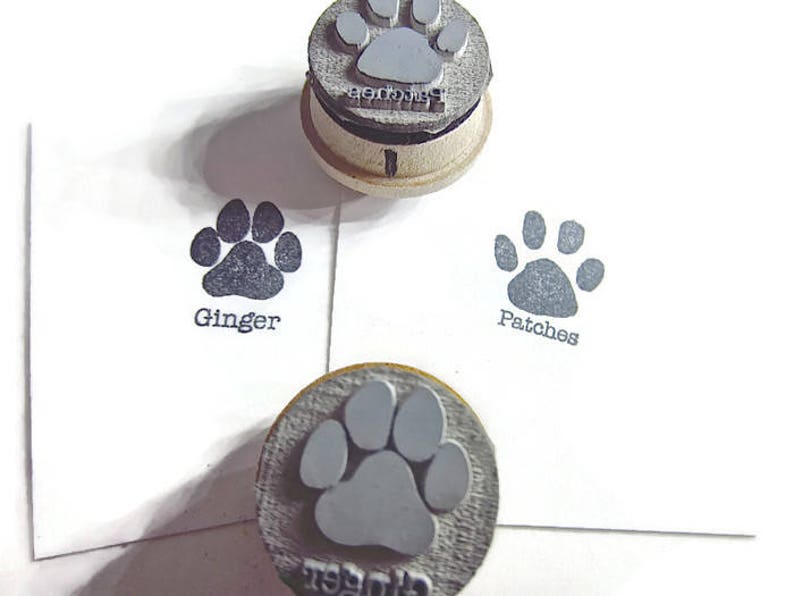 Personalized Paw Print Stamp dog, cat image 2