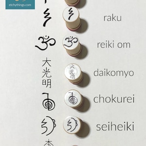 Set di timbri Reiki - Guida alla guarigione energetica - Risorsa per studenti o maestri Reiki - Diario e mappatura energetica