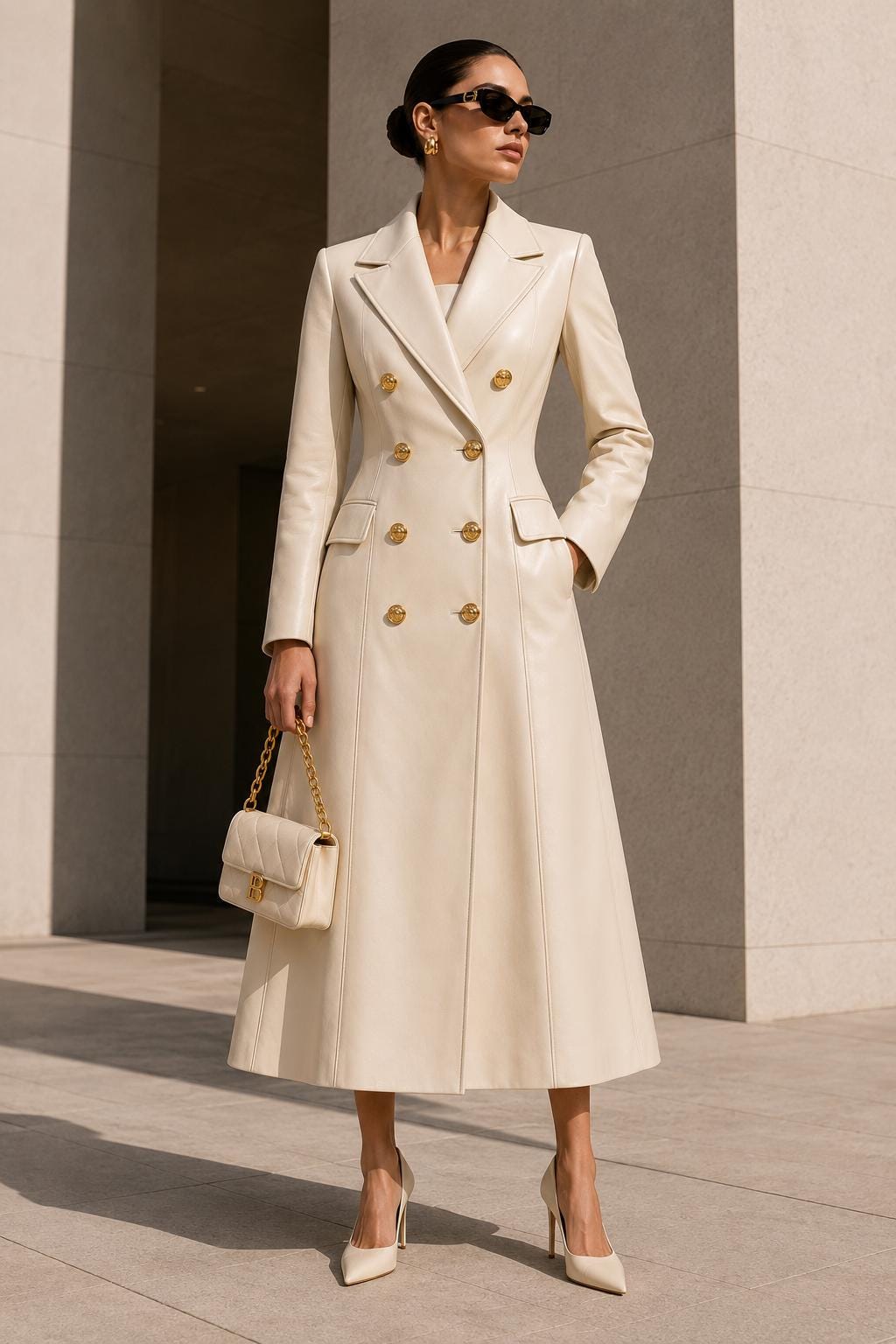 Cream Blazer Dress