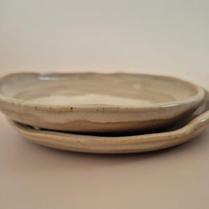 Handmade Ceramic Tapas Plate – Small Stoneware Plate – Minimal Tableware – Studio Pottery Dish