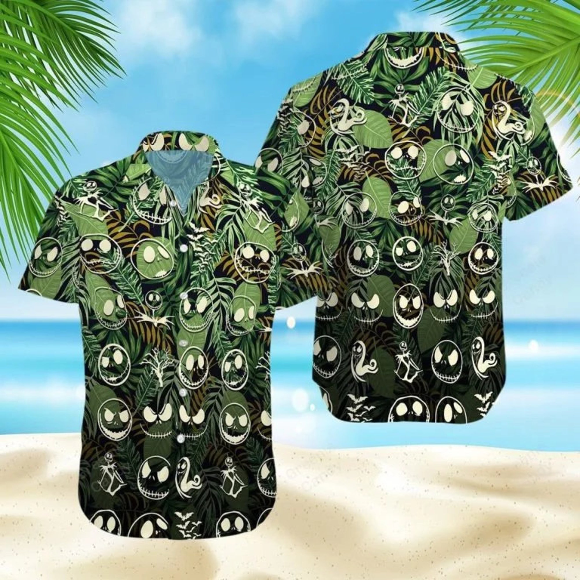 Jack Skellington Blumen Hawaiian Shirt Jack Skellington Blumen Hawaiian Shirt