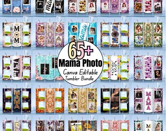 65+ Mom Photo Tumbler Sublimation Design, Mom Add Your Photo Tumbler, Mom Tumbler Wrap with Pictures, Tumbler Wrap 20 oz Skinny Tumbler