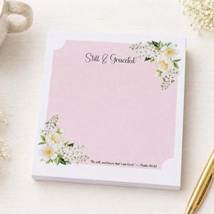 Bloc de notas cristiano para estudio bíblico / Bloc de notas de las Escrituras para mujeres / Regalo de fe / Accesorios para el estudio bíblico