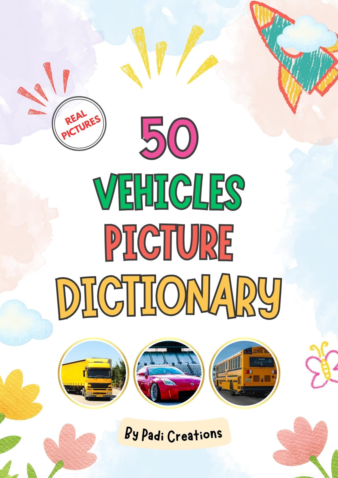 50 Vehicles Real Picture Dictionary for Kids – Educational PDF ...