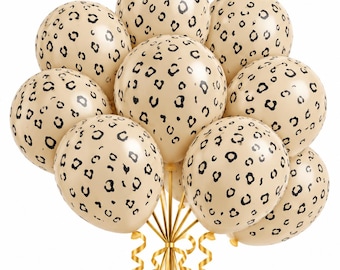 Leopard Print Balloons, Safari Jungle Birthday Party Decorations, Wild One Baby Shower, Animal Print Latex Balloons, Cheetah Theme Decor