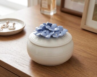 Ceramic Four Leaf Clover Jewelry Box | Small Ring & Trinket Holder