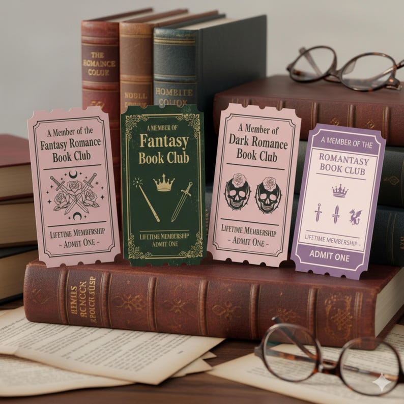 Bookmark PNG Book Club Bundle | Aesthetic Reading Bookmarks | Fantasy ...