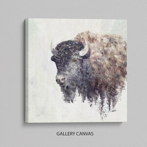 contemporary american buffalo, bison painting