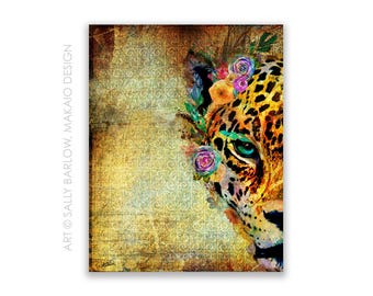 Art Print ~ Garden of the Wild Jaguar