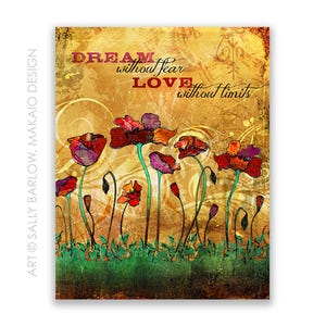 8x10 Art Print ~ Poppies Inspirational Art