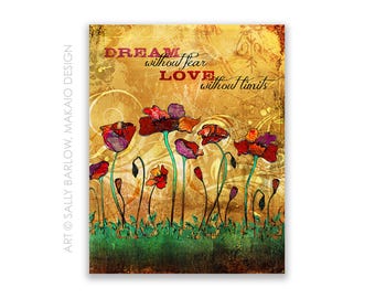 8x10 Art Print ~ Poppies Inspirational Art
