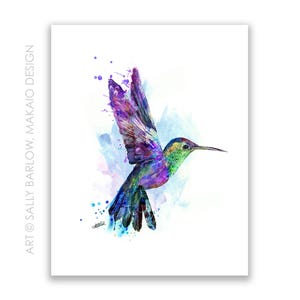 8x10 Art Print ~ Fluttering Jewel Hummingbird