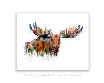 8x10 Art Print ~ Untamed Terrain Moose