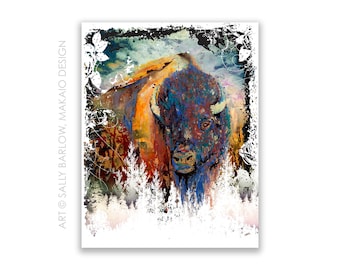 Art Print ~ Untamed Terrain Bison ~ American Buffalo