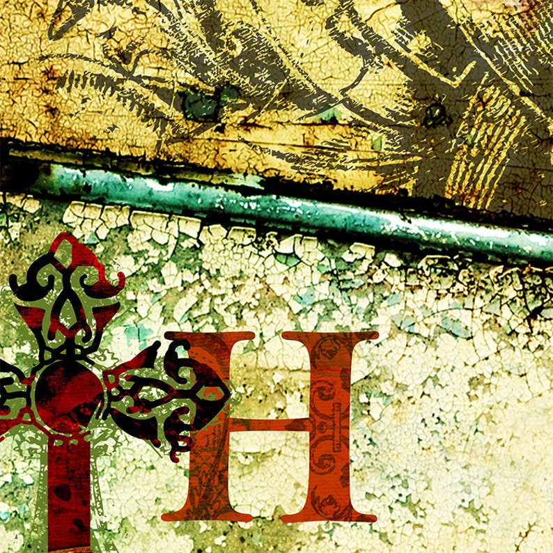 Vintage Faith Layered Texture Art image 2