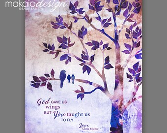 Personalized Mom Gift**Mother's Day Gift**Custom Family of Birds** Optional Custom Name