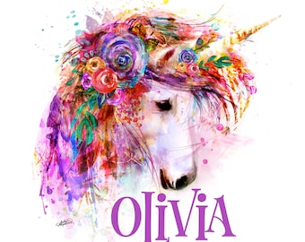 Garden of the Wild Unicorn with Custom Name