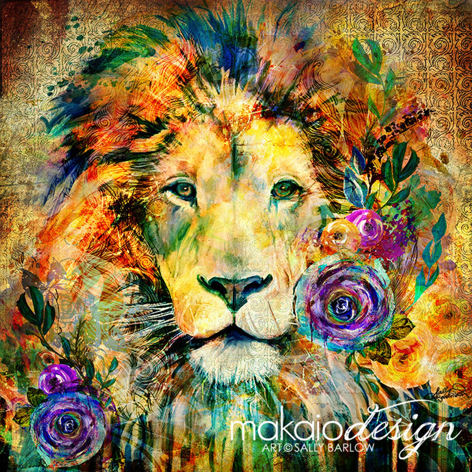 Set of 3 Lion Art Word Art Inspirational Scirpture Gallery Etsy