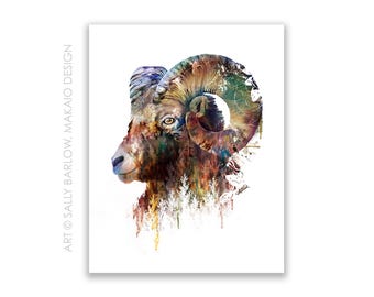 8x10 Art Print ~ Untamed Terrain Big Horn Sheep