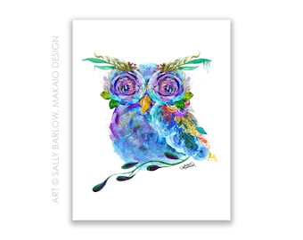 Art Print ~ Garden of the Wild Owl