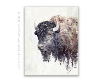 8x10 Art Print ~ Whispers of the Wild Bison/American Buffalo