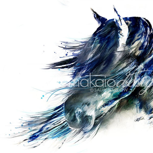 Mixed Media Horse Etsy