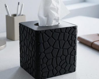 Voronoi Design Square Tissue Box | Modern Tissue Box | Geometric Tissue Box | Minimal Decor | 3D Printed