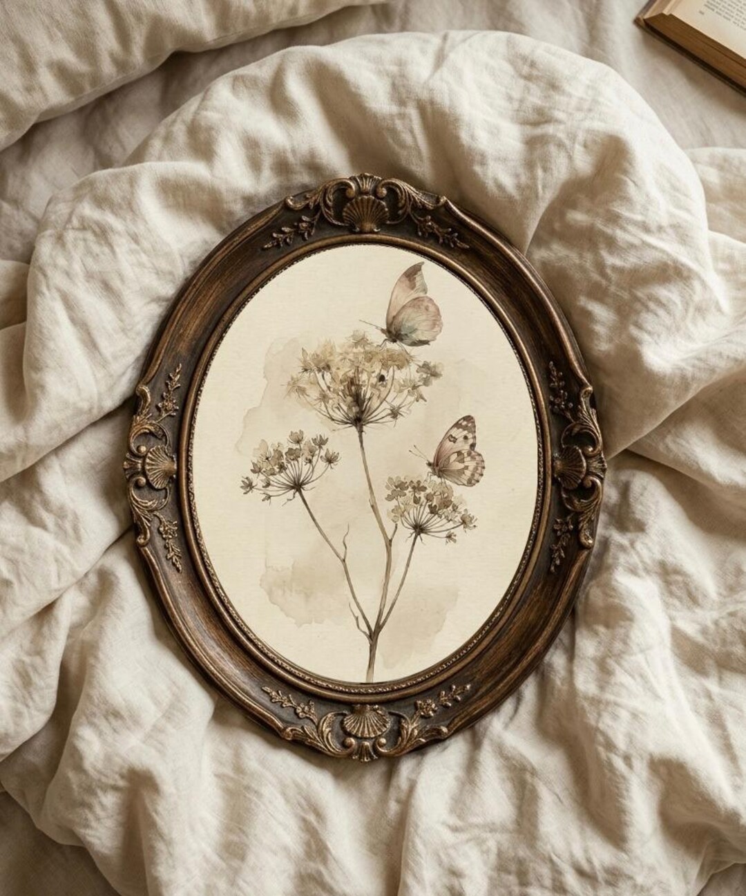 Vintage Butterfly Botanical Print, Neutral Nature Wall Art, Antique ...