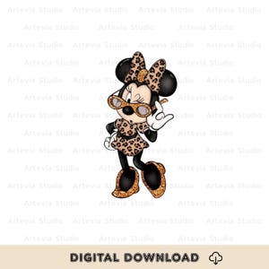 May include: A digital download graphic featuring a cartoon character in a leopard print outfit, sunglasses, and a bow. The character is making a hand gesture. The image has the text "DIGITAL DOWNLOAD" at the bottom.