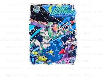 Buzz Lightyear retro (PNG), Buzz Lightyear (PNG), Sublimación de Buzz Lightyear, Toy Story (PNG), Archivo digital, Solo PNG, Descarga instantánea