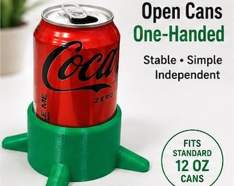 3D Printed Can Stabilizer for One-Handed Opening, Assistive Device