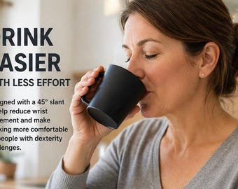 Slanted Cup for Dexterity Aid, Lightweight