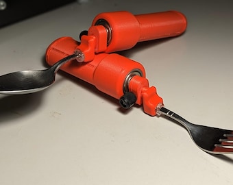 Stevige bestekhouder voor ondersteuning bij trillingen en als hulpmiddel bij het eten