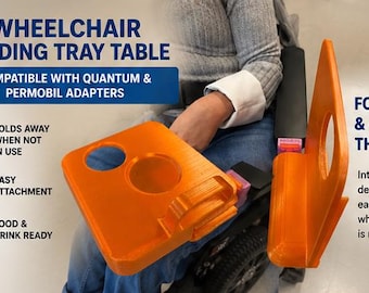 Wheelchair Flip Tray Table for Quantum & Permobil Chairs
