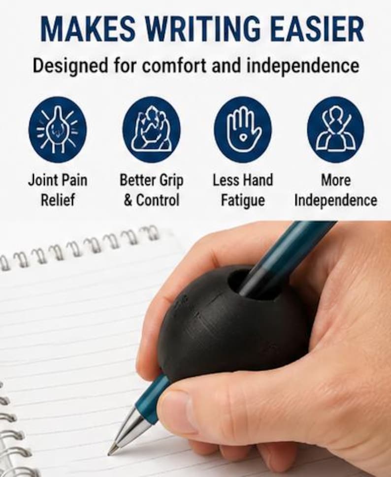 Pen Ball Grip – Adaptive Writing Aid for Comfort & Accessibility - Etsy