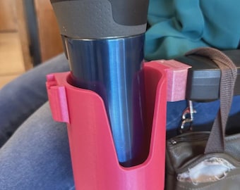 Power Wheelchair Cup Holder | Quantum® Accessory Port Compatible, Stackable Mount