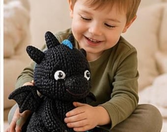 Adorable Knitted Look Dragon