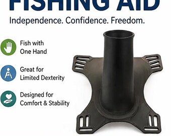 One-Handed Fishing Rod Holder Chest Mount | Adaptive Fishing Aid