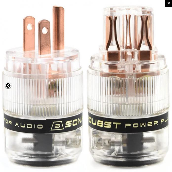 Rigel Copper Rigel - 6 Foot Power Cable Blue/white Pearl OFC, Red Copper Plugs. (9 ...